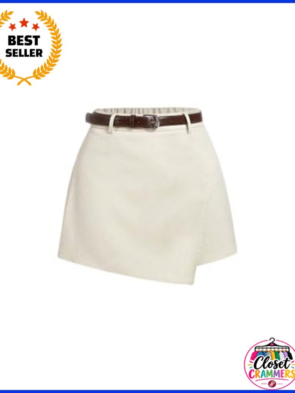 SHENHE Women's Wrap Mini Skorts Business Casual Belted Short Skirts